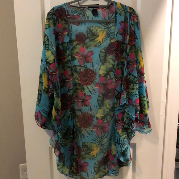 Steve Madden Swimsuit Coverup Floral Tropical - Picture 1 of 2